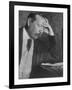 Photo by E. O. Hoppe of Author Sir Arthur Conan Doyle Seated, Eyes Downcast, in Reflective Pose-Emil Otto Hoppé-Framed Premium Photographic Print