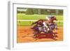 Photo Finish, Santa Anita Race Track, California-null-Framed Art Print