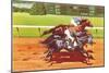 Photo Finish, Santa Anita Race Track, California-null-Mounted Art Print