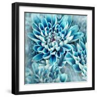 Photo Illustration of Abstract Flower Petals in Blue-Annmarie Young-Framed Photographic Print