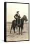 Photo of Cowboy on Horse-null-Framed Stretched Canvas