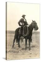 Photo of Cowboy on Horse-null-Stretched Canvas