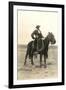 Photo of Cowboy on Horse-null-Framed Art Print