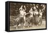 Photo of Hula Girls-null-Framed Stretched Canvas