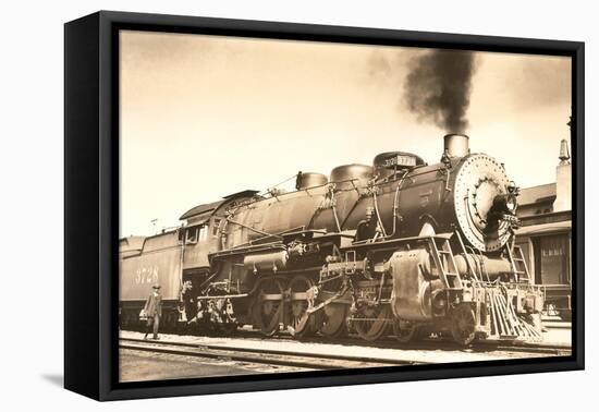 Photo of Locomotive-null-Framed Stretched Canvas