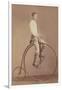 Photo of Man on Vintage Bicycle-null-Framed Art Print