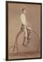 Photo of Man on Vintage Bicycle-null-Framed Art Print