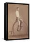 Photo of Man on Vintage Bicycle-null-Framed Stretched Canvas