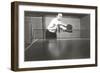 Photo of Man Playing Ping-Pong-null-Framed Art Print