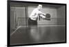 Photo of Man Playing Ping-Pong-null-Framed Art Print