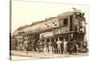 Photo of Men Standing in Front of Caboose-null-Stretched Canvas