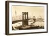 Photo of the Brooklyn Bridge-null-Framed Art Print