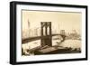 Photo of the Brooklyn Bridge-null-Framed Art Print