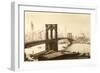 Photo of the Brooklyn Bridge-null-Framed Art Print