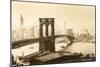 Photo of the Brooklyn Bridge-null-Mounted Art Print