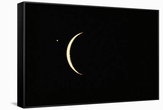 Photo of Venus & Crescent Moon-Fred Espenak-Framed Stretched Canvas