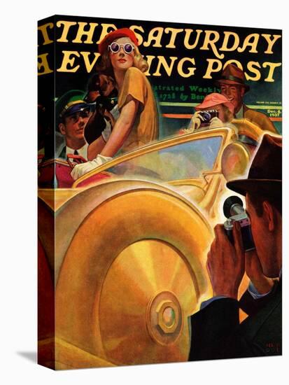 "Photo Opportunity," Saturday Evening Post Cover, December 4, 1937-Michael Dolas-Stretched Canvas
