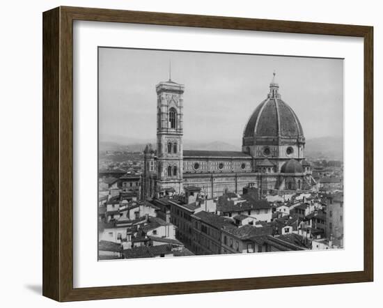 Photo Showing the Duomo Cathedral of Florence and Surrounding Area-null-Framed Photographic Print