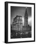 Photo Showing the Exterior of New Metropolitan Building at Night-null-Framed Photographic Print