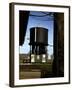 Photo Taken from Window of a Train Showing Water Storage Tower Beside Tracks-Walker Evans-Framed Photographic Print