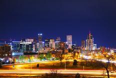 Downtown Portland Cityscape at the Night Time-photo ua-Photographic Print