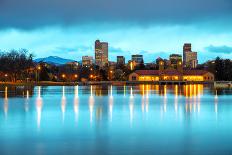 Downtown Portland Cityscape at the Night Time-photo ua-Photographic Print