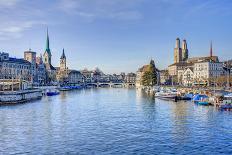 Zurich Cityscape - View along the Limmat River-photogearch-Photographic Print
