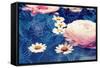 Photograph, Conceptual Layer Work of Buttercup, Daisy and Anemone Blossoms in Water-Alaya Gadeh-Framed Stretched Canvas