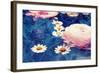 Photograph, Conceptual Layer Work of Buttercup, Daisy and Anemone Blossoms in Water-Alaya Gadeh-Framed Photographic Print