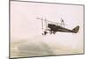 Photograph of a Wingwalkers on a Biplane-null-Mounted Giclee Print