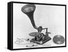 Photograph of Early Grammaphone-null-Framed Stretched Canvas