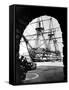 Photograph of H.M.S. Victory Docked-null-Framed Stretched Canvas