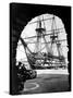 Photograph of H.M.S. Victory Docked-null-Stretched Canvas