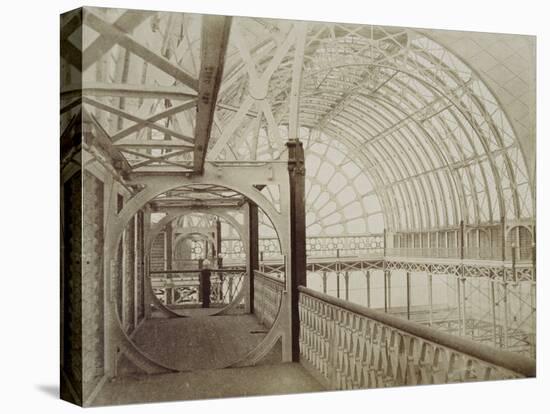 Photograph of Interior View Showing Upper Gallery in Crystal Palace, London-Philip Henri Delamotte-Stretched Canvas