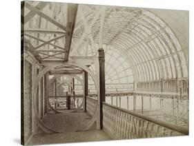 Photograph of Interior View Showing Upper Gallery in Crystal Palace, London-Philip Henri Delamotte-Stretched Canvas