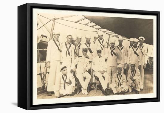 Photograph of Sailors aboard Ship-null-Framed Stretched Canvas