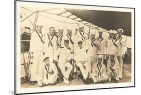 Photograph of Sailors aboard Ship-null-Mounted Art Print