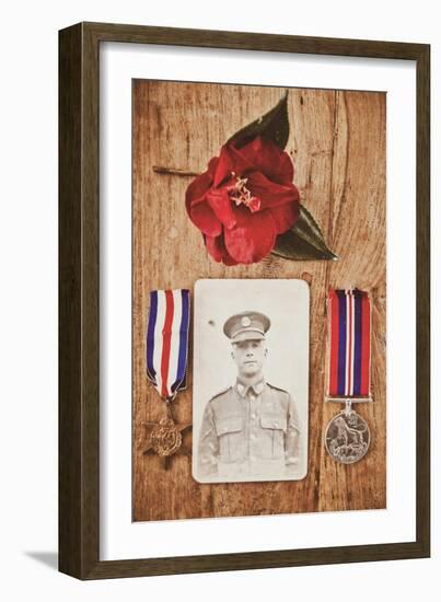 Photograph of Soldier in Uniform-Steve Allsopp-Framed Photographic Print