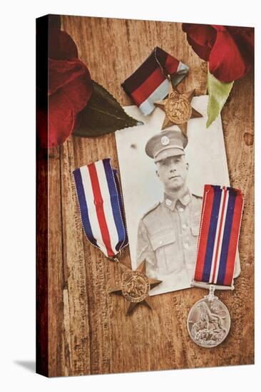 Photograph of Soldier in Uniform-Steve Allsopp-Stretched Canvas