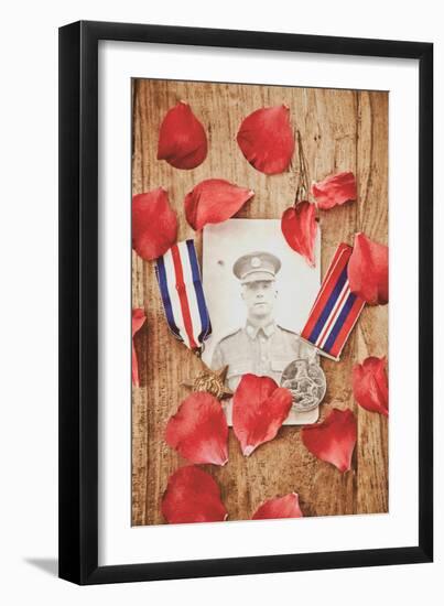 Photograph of Soldier in Uniform-Steve Allsopp-Framed Photographic Print