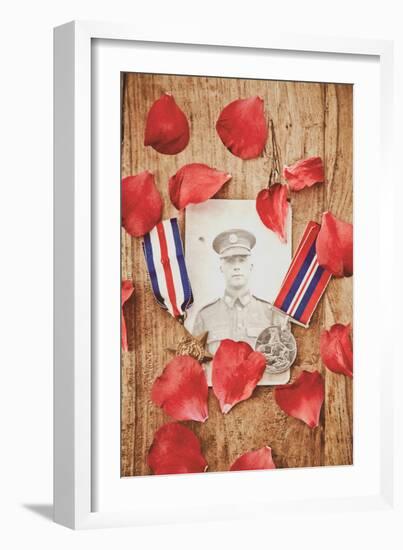 Photograph of Soldier in Uniform-Steve Allsopp-Framed Photographic Print