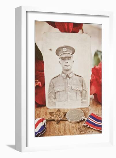 Photograph of Soldier in Uniform-Steve Allsopp-Framed Photographic Print