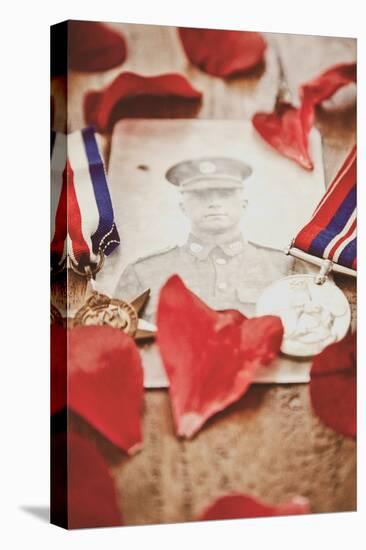 Photograph of Soldier in Uniform-Steve Allsopp-Stretched Canvas