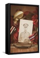 Photograph of Soldier in Uniform-Steve Allsopp-Framed Stretched Canvas