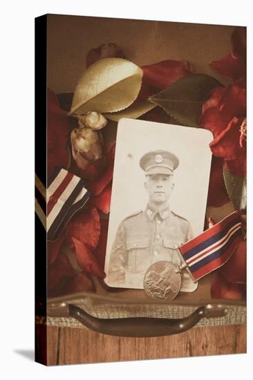 Photograph of Soldier in Uniform-Steve Allsopp-Stretched Canvas