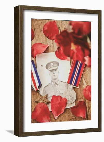 Photograph of Soldier in Uniform-Steve Allsopp-Framed Photographic Print