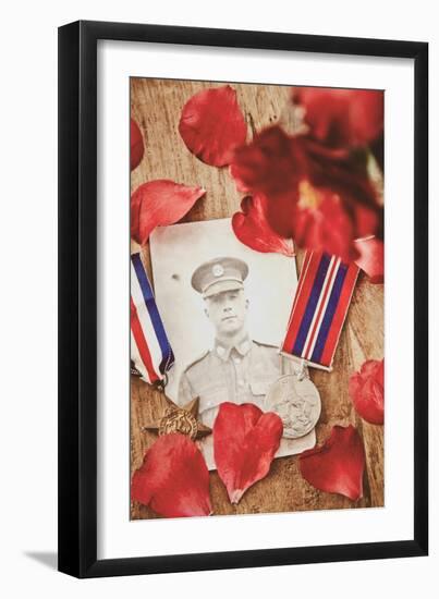 Photograph of Soldier in Uniform-Steve Allsopp-Framed Photographic Print