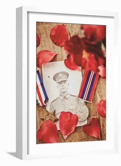 Photograph of Soldier in Uniform-Steve Allsopp-Framed Photographic Print