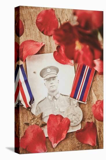 Photograph of Soldier in Uniform-Steve Allsopp-Stretched Canvas