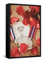 Photograph of Soldier in Uniform-Steve Allsopp-Framed Stretched Canvas